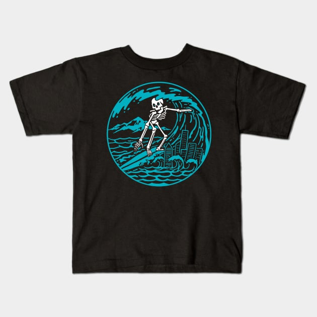 City Surfing Kids T-Shirt by Dustin Wyatt Design